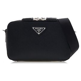 Prada Bric Leather Backpack Black