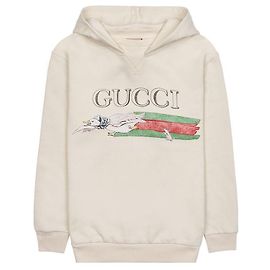 Gucci Sudadera de algodón con estampado para niños Blanco