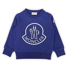 Moncler Kids Logo Print Sweatshirt (Blue) Blue