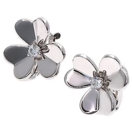 Pendientes Frivole Small Diamond de Van Cleef & Arpels Plata