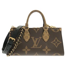 Bolsa Louis Vuitton Monogram Reverse OnTheGo EW Chain Marrom Monograma