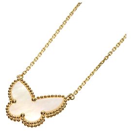 Collar Lucky Alhambra Papillon en concha blanca Van Cleef & Arpels Otro