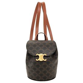 Céline Celine Bonnie Triomphe Backpack Dark brown