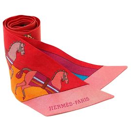 Hermès Hermes Twilly Schal Rot Orange