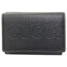 Gucci Tri-fold Leather Wallet Black