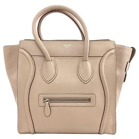 Céline Sac cabas mini Celine Luggage Marron