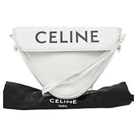 Céline Celine Triangle Leather Small Blanc