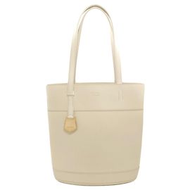 Sac cabas Salvatore Ferragamo avec logo Écru