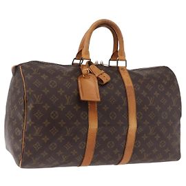 LOUIS VUITTON Sac Boston Monogram Keepall 45 M41428 LV Auth 190775 Monogramme