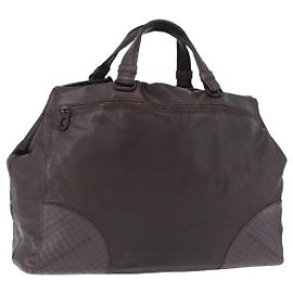 Bolsa BOTTEGA VENETA de couro marrom Auth 192299 Marrom