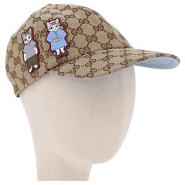 Boné GUCCI GG Canvas Yuko Higuchi Bege Light Blue Auth SW2658SM Bege Azul claro