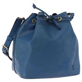 Borsa a Spalla LOUIS VUITTON Epi Petit Noe Blue M44105 LV Auth 191993 Blu