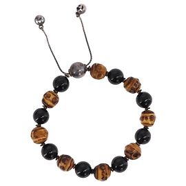 Bracciale con perline GUCCI in metallo multicolore argento Auth SW2659M Argento Multicolore