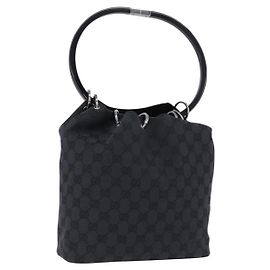 Borsa a tracolla GUCCI GG Canvas Nera Argento 001 3750 Auth ka5315A Nero Argento