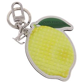 LOUIS VUITTON Monogram Porte Cles LV Lemon Charm Yellow MP3270 LV Auth 192023M Yellow Monogram