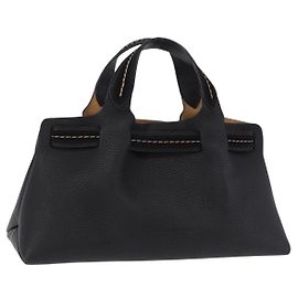 Borsa a mano Salvatore Ferragamo in pelle nera e oro Auth bs36167 Nero D'oro