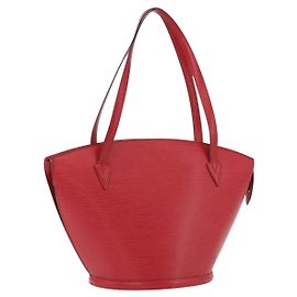 LOUIS VUITTON Epi Saint Jacques Bolsa de Ombro Vermelha M52277 LV Auth ka5323 Vermelho