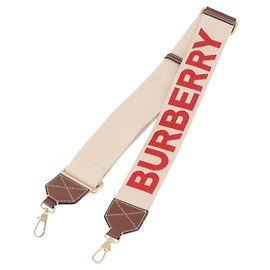 Tracolla in tela BURBERRY 36.2" Beige Oro Auth 192166M Beige D'oro