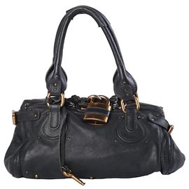 Chloé Borsa Paddington Medium di Chloè in Navy Blu navy