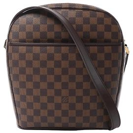 Borsa a tracolla Louis Vuitton Ipanema GM Damier Ebene marrone N51292 Rosso