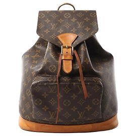 Louis Vuitton Montsouris GM Monogram Canvas Vintage Backpack in Brown M51135 Brown
