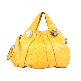 Cuirs exotiques Gucci - Sac à main 2way Alligator Hysteria en jaune Jaune