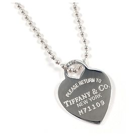 Tiffany & Co Tiffany Heart Tag Return to Silver Necklace Silvery