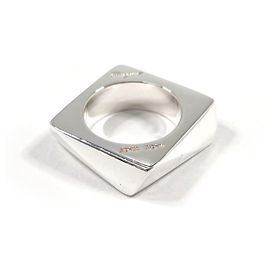 Salvatore Ferragamo Sterling Silver Band Ring Silvery