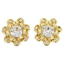 Boucles d'oreilles à clip dorées Chanel Doré