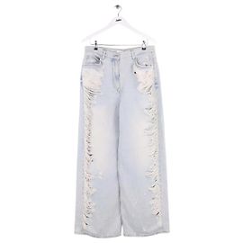 Jean large Iro bleu en coton Bleu