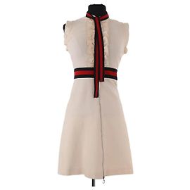 Gucci Kleid Ecru XS Roh