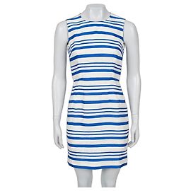 Dolce & Gabbana Slim Fit Gestreiftes Leinenkleid - IT38 Gebraucht Andere