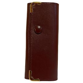 Cartier Burgundy Leather Key Holder Dark red
