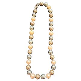Autre Marque Colar de pérolas multicoloridas com fecho em prata 925 Prata Rosa Multicor