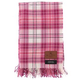 Etro Cachecol listrado rosa e branco Rosa