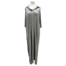 Vestido Ami de viscose cinza S Cinza