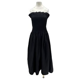 Autre Marque Vestido negro de algodón LAMAREL XS Negro