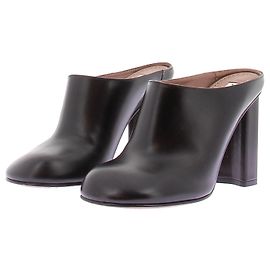 Mule Alaïa in pelle nera Nero