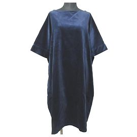 Autre Marque Robe en velours Honnete Bleu