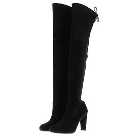 Stuart Weitzman Cuissardes HIGHLAND en daim noir Noir
