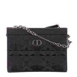 Sac pochette Dior Caro en cuir Noir