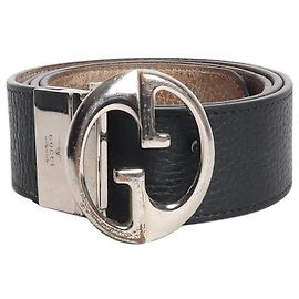Gucci Cinturón de cuero negro Negro