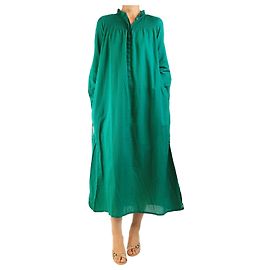 Isabel Marant Etoile Vestido midi de algodón verde de manga larga - talla UK 8 Verde