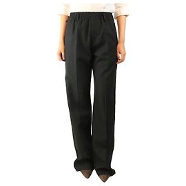 Burberry Black elasticated wool-blend trousers - size S Black