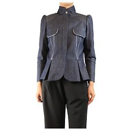 Autre Marque Chaqueta militar de mezclilla azul - talla UK 8 Azul
