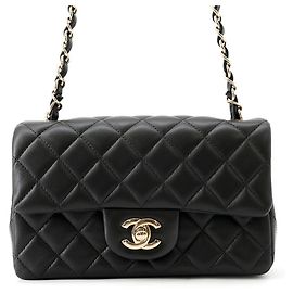Chanel Matelassé Black Handbag Black