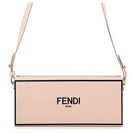 Borsa a tracolla in pelle rosa Fendi Rosa