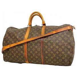 Louis Vuitton Boston Monogram Keepall Bandoulière 55 Marron