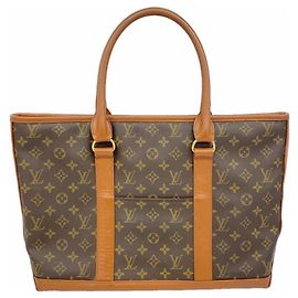 Sac cabas Louis Vuitton Monogram Weekend PM Marron