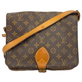 Sac à l'épaule Louis Vuitton Monogram Cartouchiere GM Marron